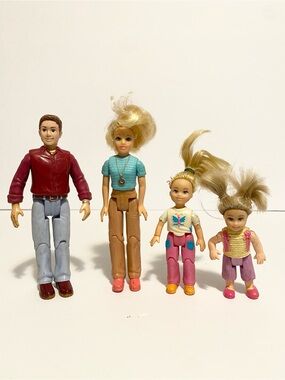 Fisher Price Loving Family Dollhouse 2006 Mom Dad Kid Girl Figure Toy Lot Y2K